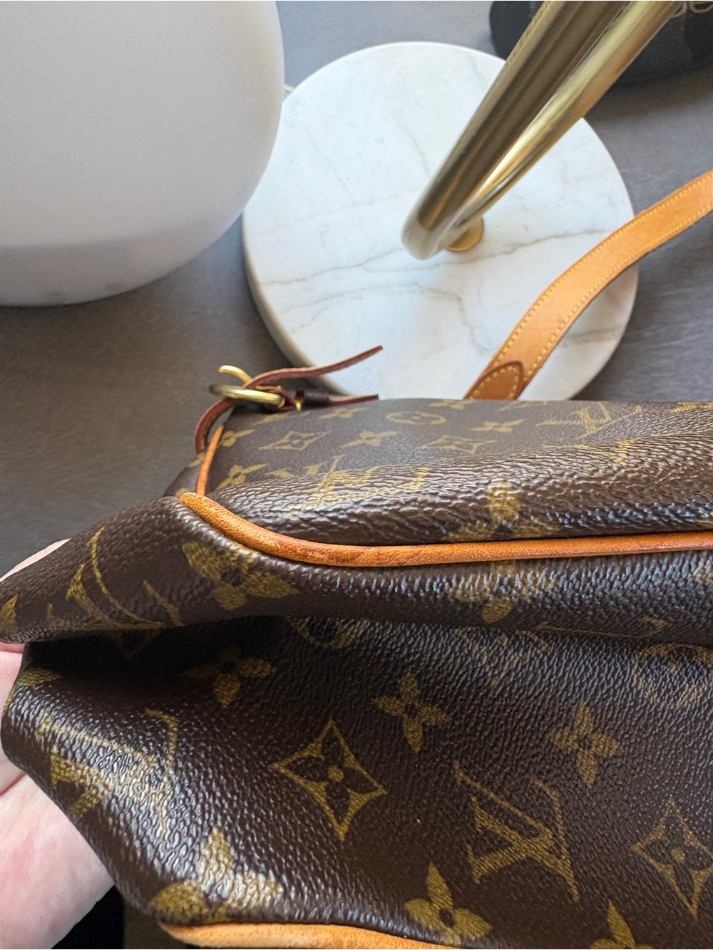 Louis Vuitton Batignolles Tote in Dark Brown with leather trim.  COA - Picture 6 of 13